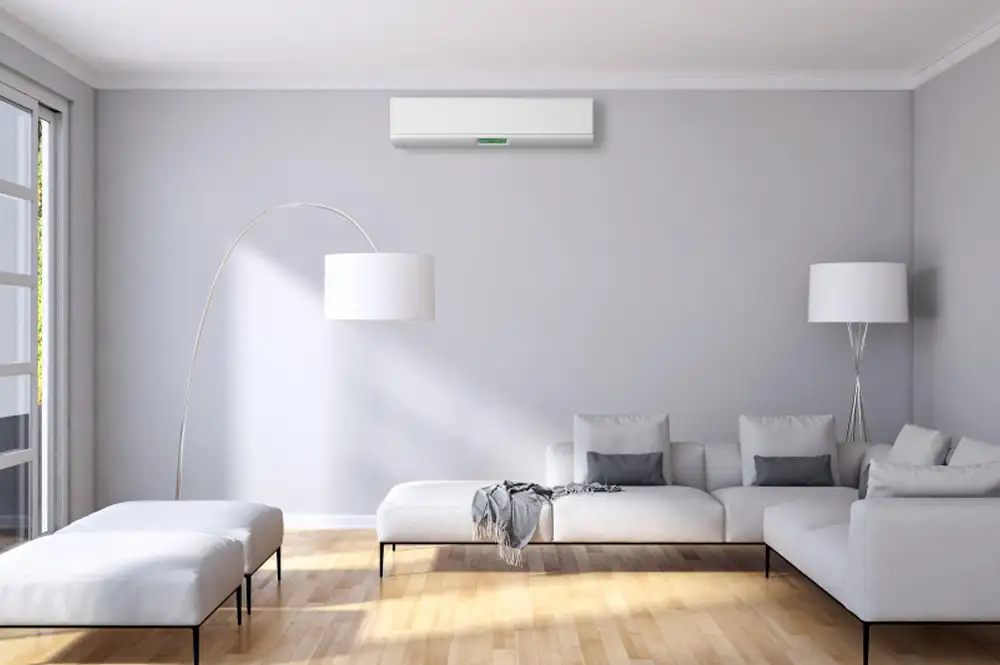 Une climatisation dans un salon